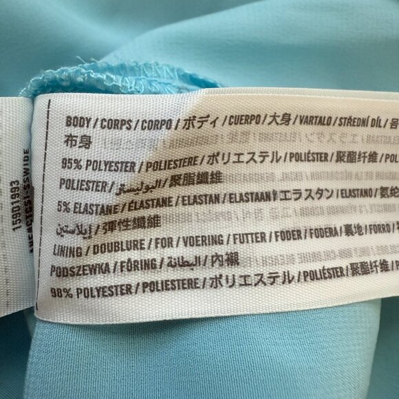 Abercrombie & Fitch One Shoulder Mini Dress Skort Women's Medium Tall Blue NWOT - Picture 15 of 16